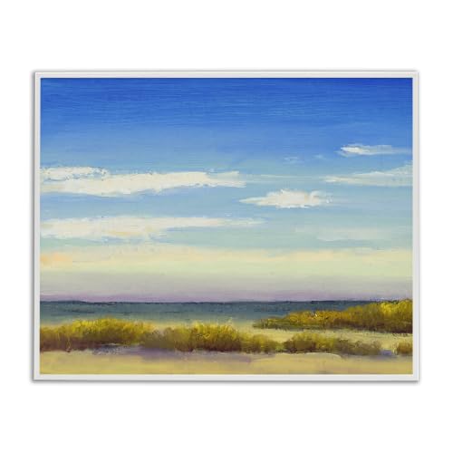 'Coastal Beach Vivid Blue Sky'| Framed Giclee Art