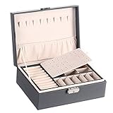 【Regalo perfecto】: Este elegante joyero, con una apariencia exquisita y potentes funciones, se convierte en la elección de regalo perfecta en tu vida. Es muy adecuado para novias, amigas, madres, hijas o colegas, especialmente para cumpleaños y Navidad., Boda aniversario, día de San Valentín, día de la madre, aniversario, etc.
