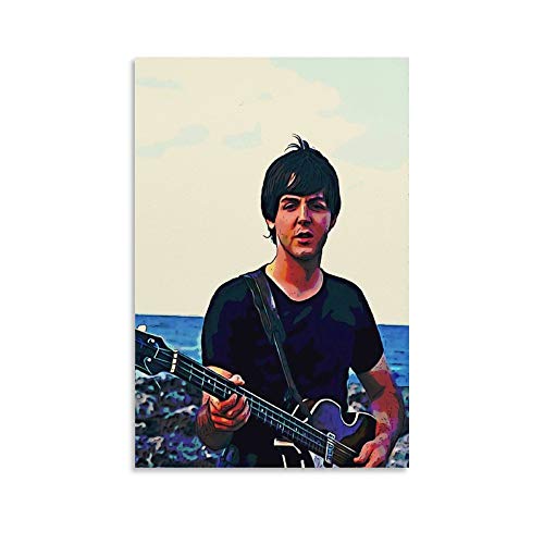 The Cool Paul McCartney Beatles Poster décoratif sur toile pour salon, chambre à coucher 50 x 75 cm - Les Beatles, Paul McCartney, John Lennon, RIngo Starr, George Harrison The Cool Paul McCartney Beatles Poster décoratif sur toile pour salon, chambre à coucher 50 x 75 cm