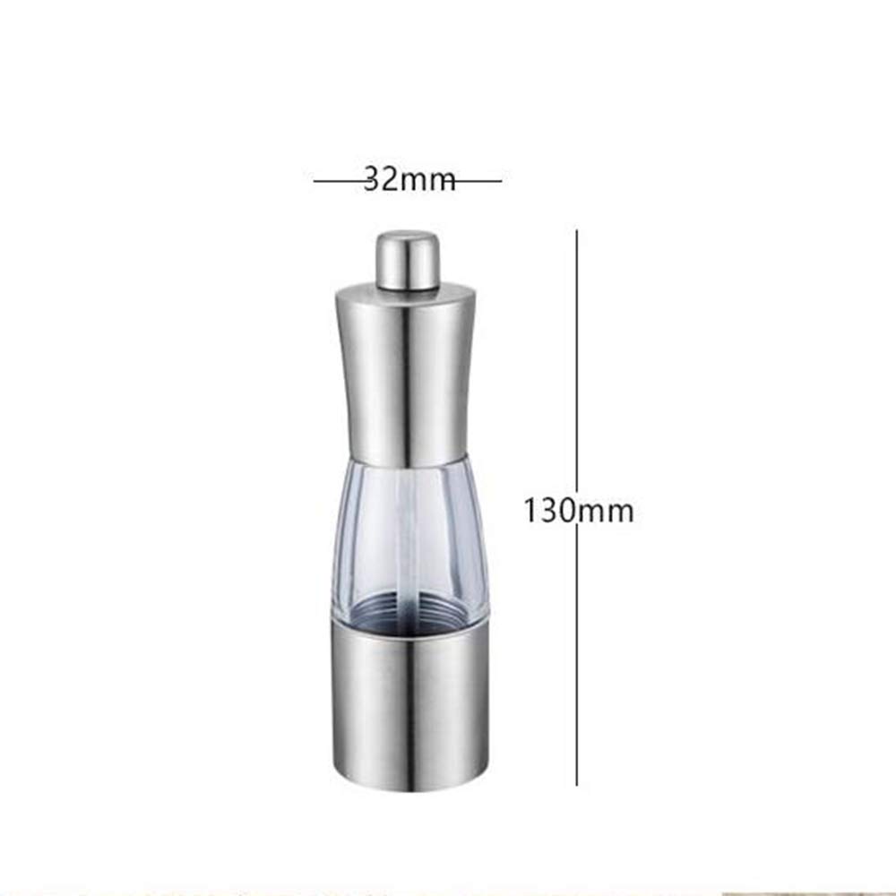 Salz- und Pfeffermühle, manuelle Bedienung, einstellbare Dicke, transparentes Sichtfenster, 2er-Pack, Gewürzmühle Dressing.