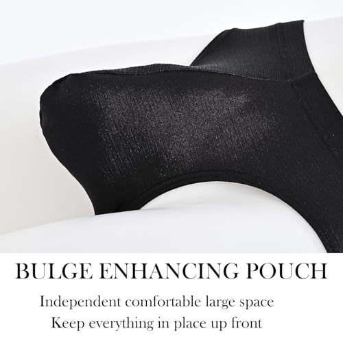 ZONBAILON Mens Sexy Bulge Enhancing Briefs Underwear Low Rise Ice Silk Big Ball Pouch Underpants M L XL 2XL 3XL Pack3