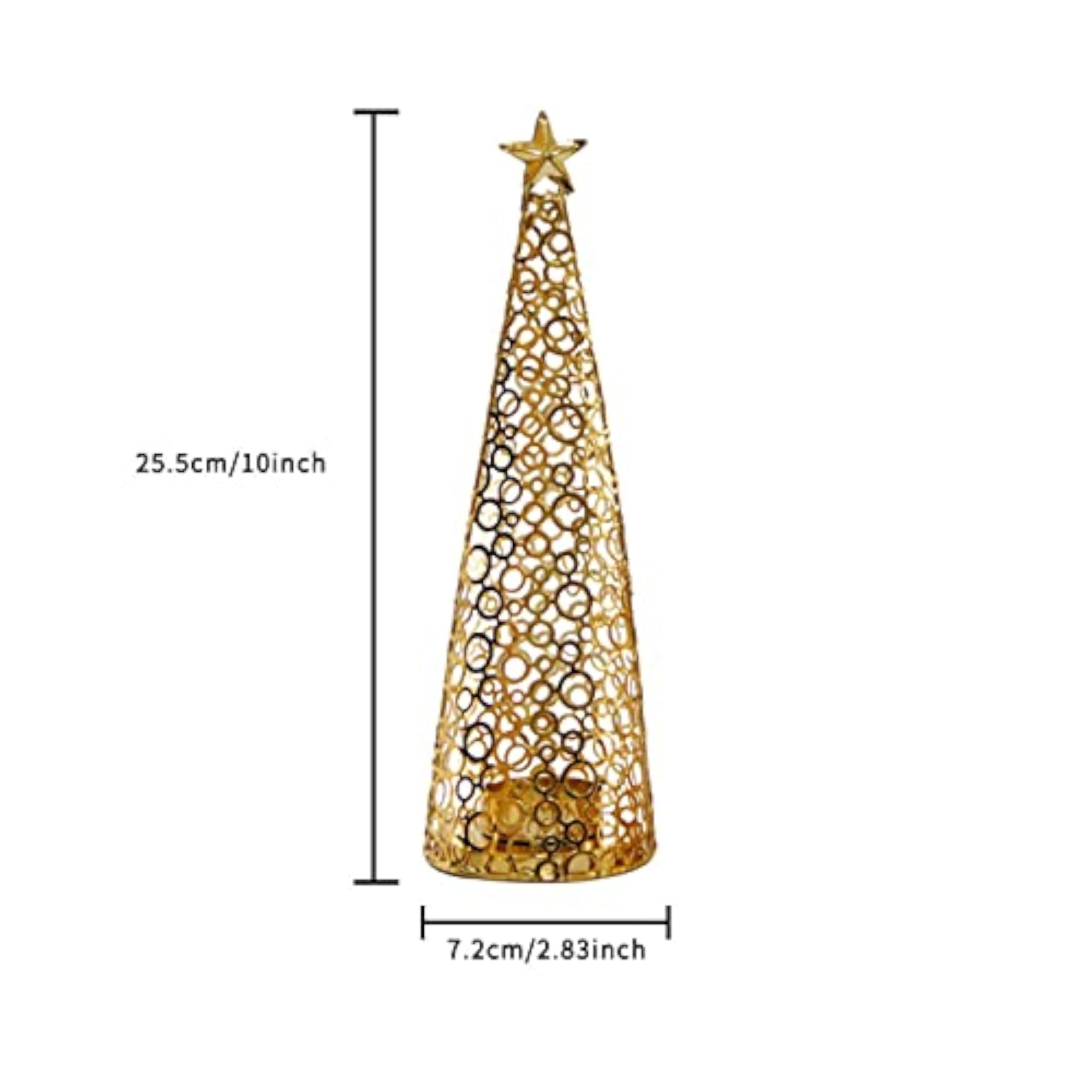 Iron Christmas Tealight Candle Holder for Desktop