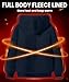 GEEK LIGHTING Hoodies for Men Heavyweight Fleece Sweatshirt - Full Zip Up Thick Sherpa Lined All Navy XL