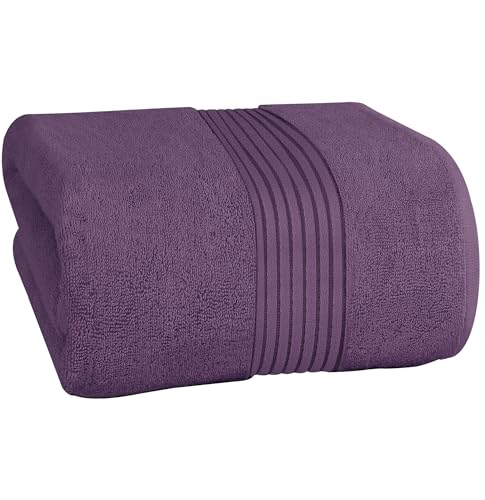 Utopia Towels Premium Jumbo Bath Sheet 1 Pack, 100% Cotton, Highly Absorbent and Quick Dry Extra Large Bath Towel, Super Soft Towel, 35 by 70 Inches, Plum