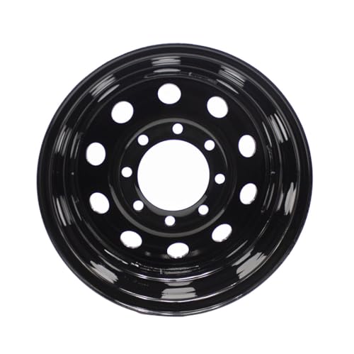 Black 16x6 Trailer Rim Wheel 8 Lug Holes On 6.5 8x6.5 16 inch 16 X 8 x 6.5 Bolt Circle Steel Equipment Trailer Rim Wheel