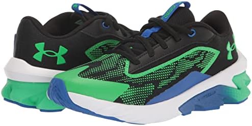 Under Armour Boy's Charged Scramjet 4 Running Shoe, (002) Black/Versa Blue/Extreme Green, 7 Big Kid | Image 6