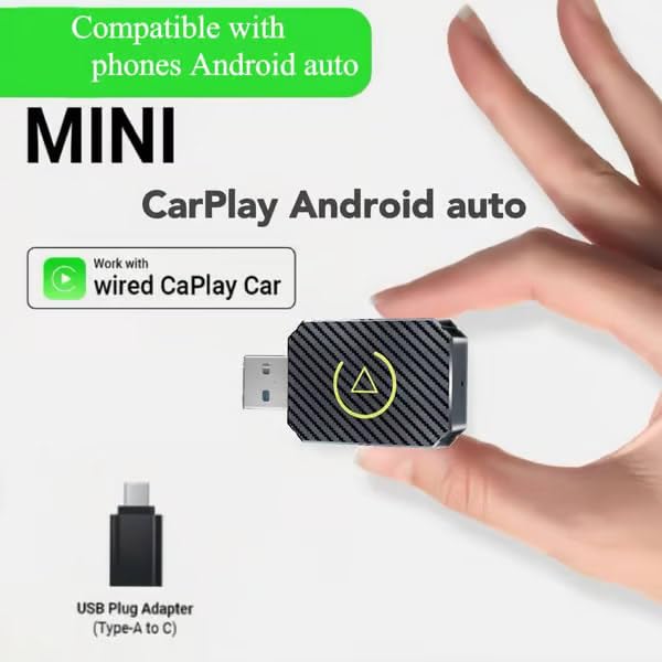 ACRSYNC CarPlay bezprzewodowy adapter 2 w 1 - Z systemem Android Auto & CarPlay | Bezprzewodowy dongle z Bluetooth 5.0 i WiFi | Automatyczne łączenie, kompaktowy Plug & Play