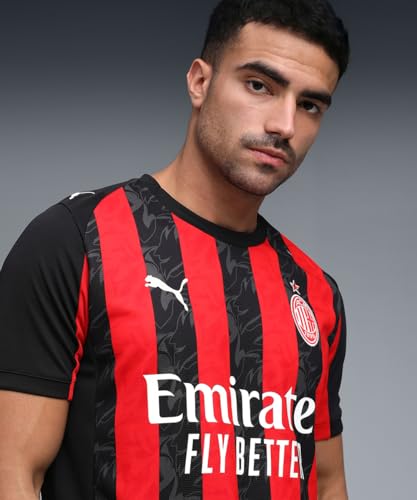 A.C. Milan Maglia Gara Home, Temporada 2025/2026, Camiseta de fútbol, Producto Oficial, Rossonero, M Unisex Adulto