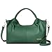 BOSTANTEN Genuine Leather Purses for Women Designer Handbags Crossbody Shoulder Bags Top Handle Satchel with Adjustable Strap (Dark green)