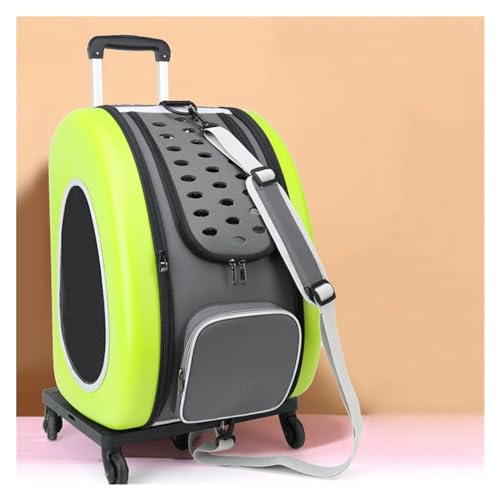 Valise de voyage pour animaux avec roulettes et poches de rangement