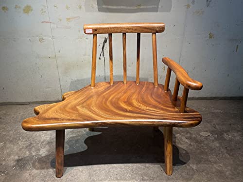 Slabstudiohongkong Outdoor Wood Bench Chair, Walnut Wood Beach Chair, Modern Flower Chair, Random Shape Bench, Wooden Bench, Livingroom Bedroom Bench #TOP1