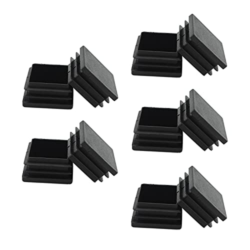 10 PCS Square Plastic Plugs,ULIFESTAR Glide Insert Pipe Tubing End Cap,Plastic Tubing Plug,Durable Chair Glide for Chair Table Stool Leg,Pipe,Stainless Steel Tubing,Tube Pipe Hole 35x35mm/1.38x1.38''