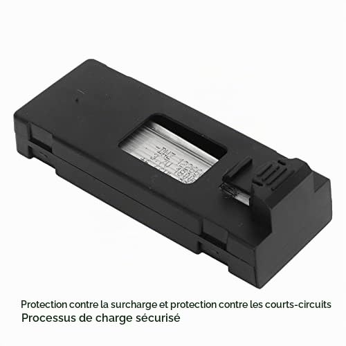 Cuifati Lot de 5 Batteries de Rechange pour Drone E88 E88PRO LsE525 E525 Pro, Batterie au Lithium 3,7 V 1800 MAh avec Câble de Charge, Batterie de Rechange pour Modèle d'avion télécommandé