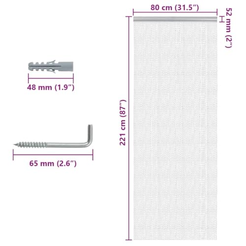 Moustiquaire de porte à chaîne pour stopper les insectes de l'été - 3