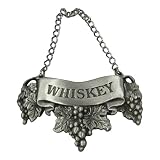 Lindsay Claire Embossed Pewter Liquor Bottle or Decanter Label Whiskey