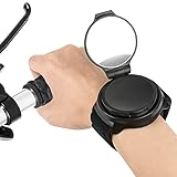ACETOP, Bike Mirror, 360 degree Adjustable Bicycle Rear View Mirror Wristband Multi Angle Mountain Bike Mirrors, Rotatable Road Side Cycle Wrist Rearview Mirror, Safe Bike Accessories