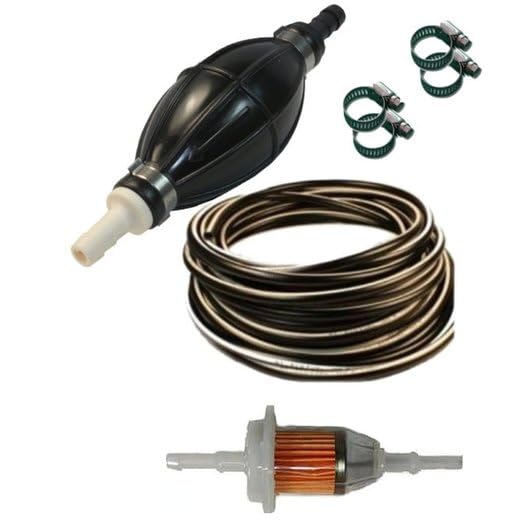 12 Liter Benzintank / Treibstofftank mit Pumpball Benzinschlauch Benzinfilter Schellen