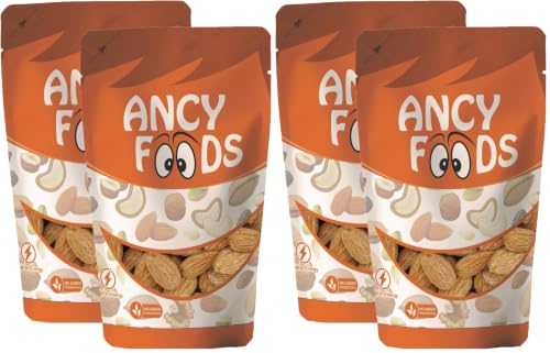 Image of Ancy Almonds 500 Grams (250 Grams X 2) - Big Size Badam Dry fruit |Rich in Vitamins and Build Immunity | Nutritious and Dietary Fibre Almond with Crunchy Texture | Badam Nuts for Snacking, Baking, Smoothies & Meal also for Healthy Lifestyle