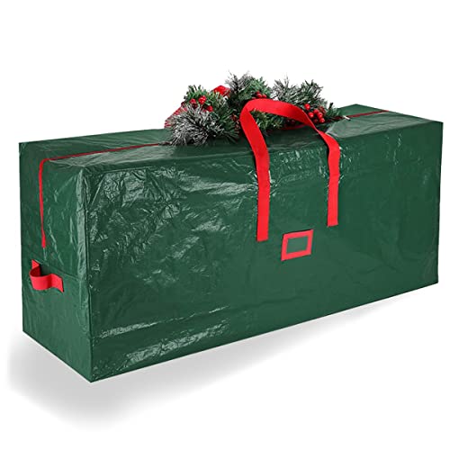 Hillylolly Bolsa para árbol de Navidad Bolsa de Almacenamiento para Árbol de Navidad, Grande Bolsa de Almacenamiento Impermeable, Mango Reforzado, Funda para árbol de navidad-138x66x32cm