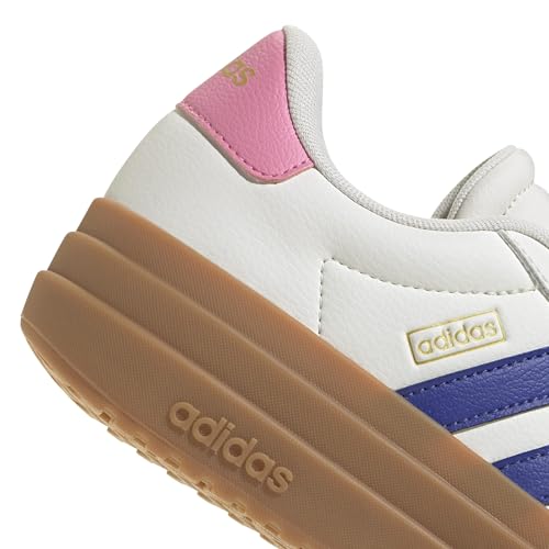 Image of adidas Womens Vl Court Bold Lace Up Sneakers Shoes Casual - Pink