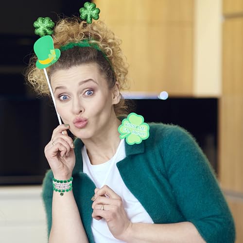 Cooluckday-Breast-Cancer-Bracelets-Women-Halloween-Bracelets-Christmas-Bracelets-Valentines-Day-Bracelets-StPatricks-Day-Bracelet-Clay-Bracelet-Stackable-Rainbow-Friendship-Bracelet-Gift