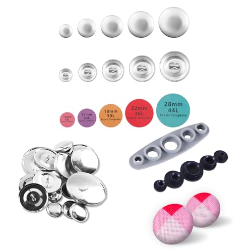 100uds Cubiertas de Botones, Kit de Botones de Cubierta con