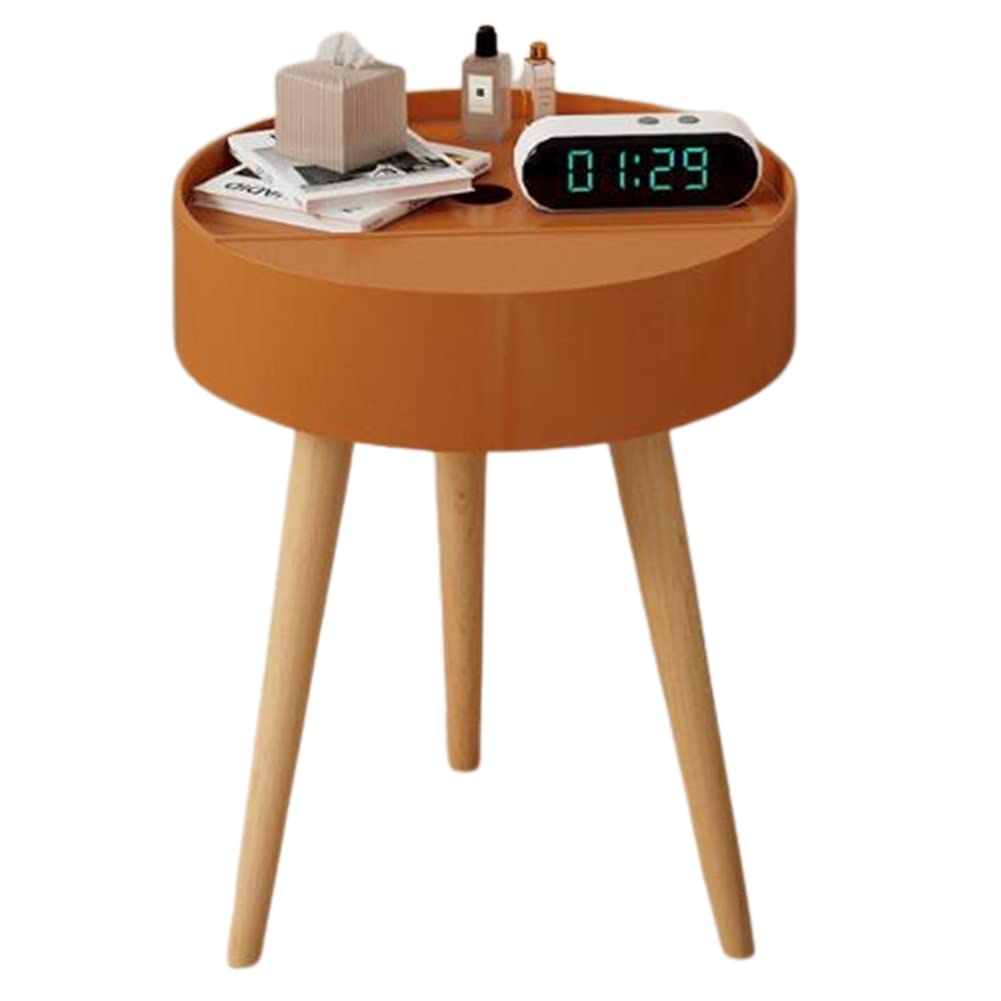 Table de chevet blanche moderne et orange pour votre chambre