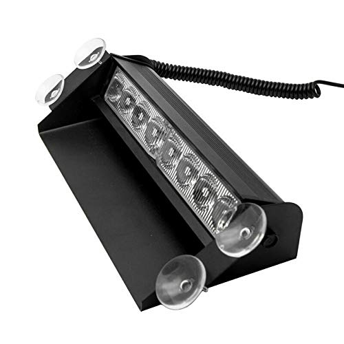 MASO K02015 Luce stroboscopica di emergenza 8 LED luce lampeggiante blu 3 modalità di lampeggiamento per auto, camion, caravan, polizia