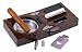 Prestige Import Group - Folding Wood Cigar Ashtray Set w/ Cutter - Color: Walnut