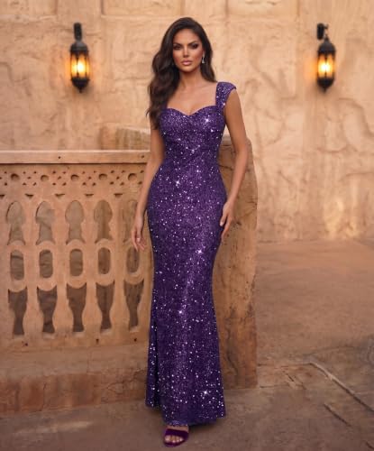 Image of Madam Uniq Formal Dress Sequin Fishtail Sleeveless 1920s Gatsby Cocktail Prom Elegant Maxi Evening Gowns for Women