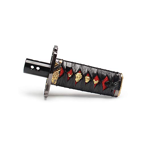 Wenjtp Katana Automatic Shift Knob For Automatic Transmission,Individuality Samurai Sword Gear Shifter Black + Red（10Cm） #TOP2