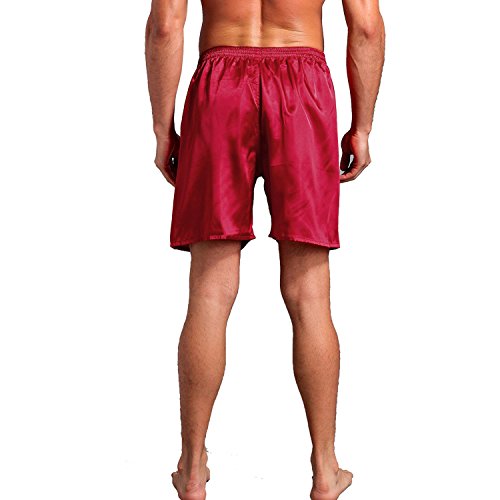Mens Satin Boxers Shorts Sleepwear Satin Pajama Bottom Underwear Silk Sleep Shorts4