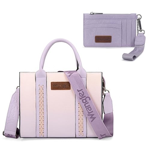 Montana West Wrangler Purple Purses and RFID Card Holder Set