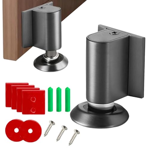 Tope magnético de puerta de fijación al suelo para bloque de puerta, ajustable en altura, resistente, adhesivo antioxidante para hotel, taller, balcón, cocina, casa, aula