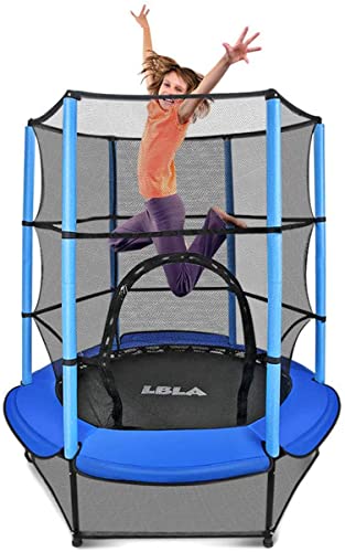 Kinder Trampolin Ø 140 cm ,Gartentrampolin Kindertrampolin Indoor-Trampolin mit Sicherheitsnetz, Indoortrampolin… – Bild 3