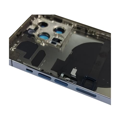 Châssis intermédiaire iPhone 13 Pro Max bleu avec boutons nappe et autocollant