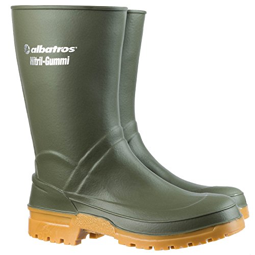 ISM halbhoher Botas de goma de nitrilo, UV contra, 36, verde