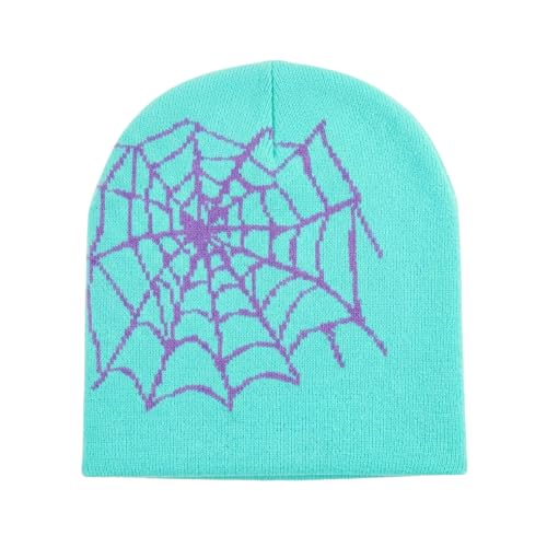 Image of Printed Beanie Hat, Beanies Y2K Winter Hats Streetwear Skull Cap Double-Layer Knitted Beanies Warm Knit Beanie, Hip Hop Streetwear Clothing