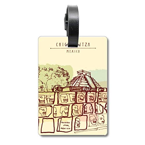 Étiquette valise voyage Chichen Itza Mexique accessoire sac cabine