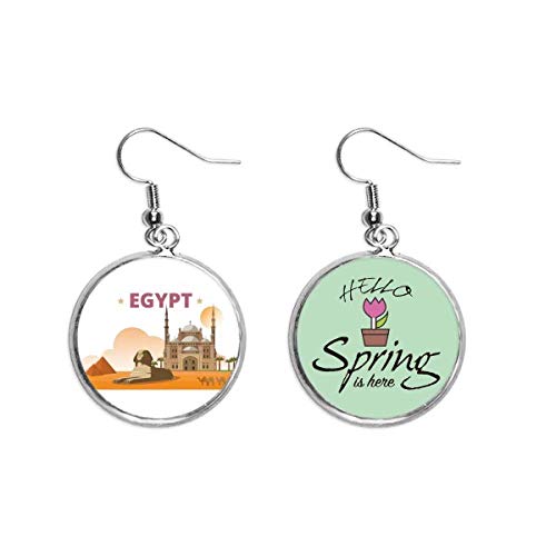 Pendientes de primavera de la esfinge de Egipto, el regalo de joyería perfecto