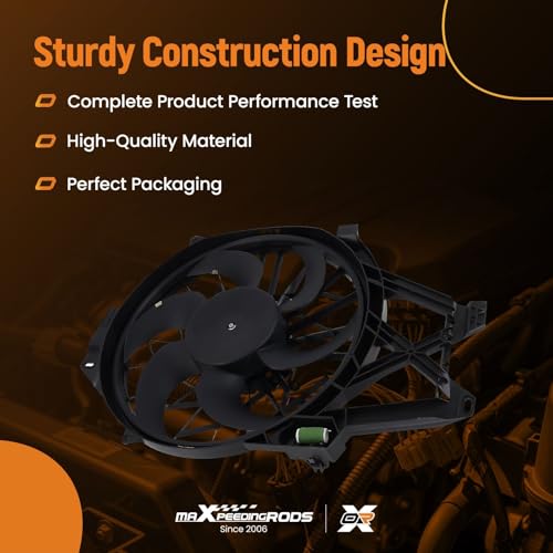 Image of maXpeedingrods 3R3Z8C607AA Radiator Cooling Fan for Ford Mustang V8 4.6L 2001 2002 2003 2004, 1R3Z8C607AA 3Z3V050BA FO3115120 620139