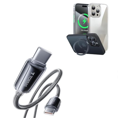 TORRAS iPhone 15 Pro Case with USB C Cable