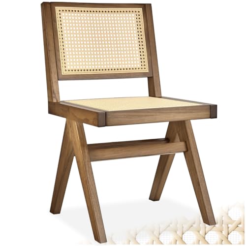 tectake® Küchenstuhl, Boho Korbsessel Wiener Geflecht, Dining Chair,...