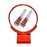 QARNBERG Tragbare Basketball-Bretter, Wettkampf-Basketball-Ringkorb, strapazierfähiger Basketballkorb für Erwachsene, Familienspiel, Easy Dunk, inkl. Netzen, Wandbefestigungen und Schrauben