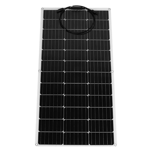 ACAGALA Panel solar flexible de 100 W, 18 V, módulo solar monocristalino flexible para batería de 12 V, RV, camping, caravana, cobertizo de jardín