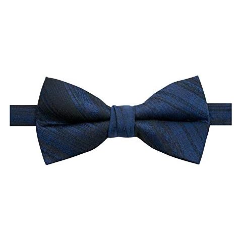 Spring Notion Men's Microfiber Fine Texture Bow Tie, Navy, One size Cover