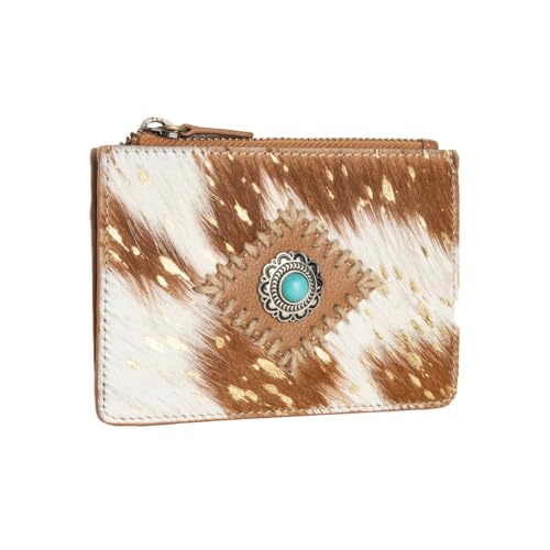 Myra Bag Credit Card Wallet for Women - Small Leather Credit Card Holder, Multiple Slots, Clear ID Window, Zipper Top, Slim, Lightweight for Travel2