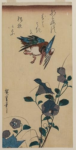 Tableau Martin-pêcheur Ando Hiroshige | Toile d'Art Fine Élite 60x90