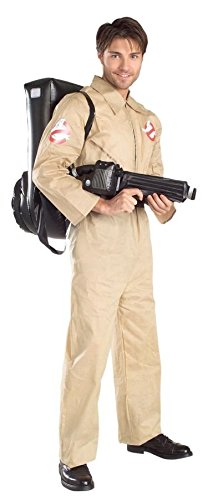 GTH Men's Deluxe Ghostbusters Proton Pack Theme Party Fancy Costume, Standard (up to 44)