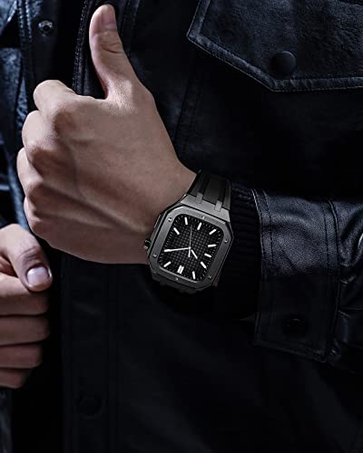 Protégez votre Apple Watch 45mm avec ce kit boîtier métal noir antichoc